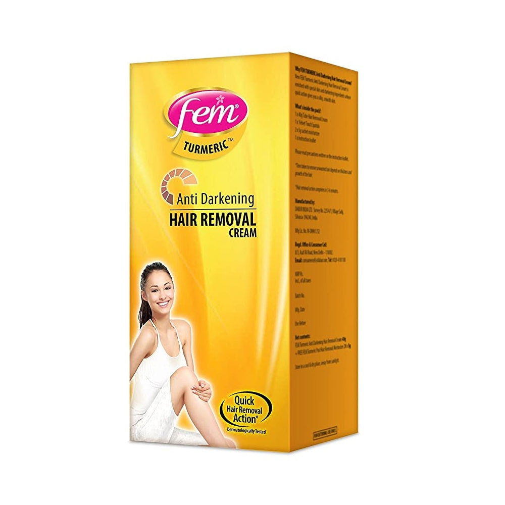 Dabur Fem Anti Darkening Hair Removel Cream - Turmeric Jar