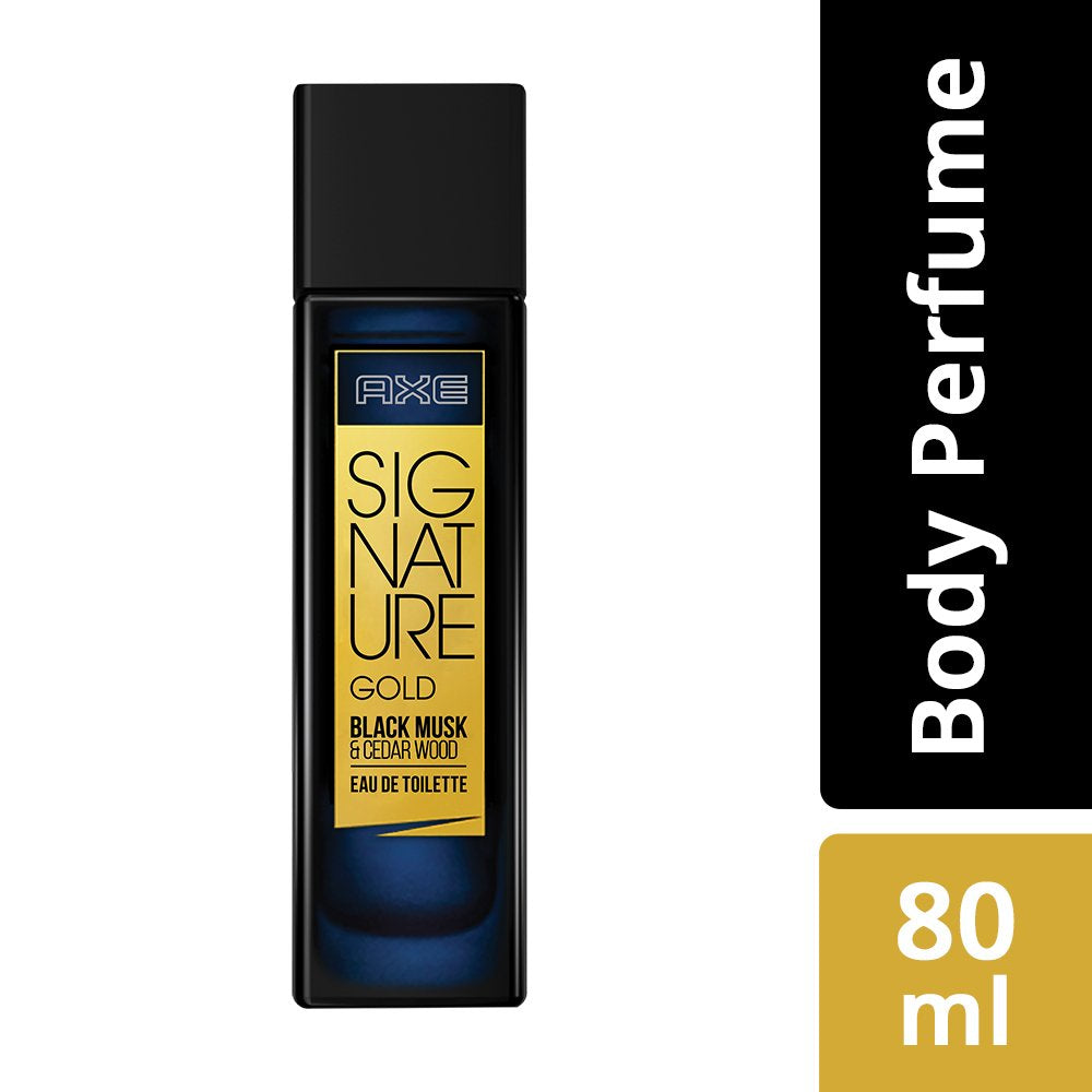 AXE SIGNATURE GOLD BLACK MUSK & CEDAR WOOD PURFUME