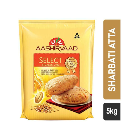 Aashirvaad Select Sharbati Whole Wheat Atta - 5 Kg