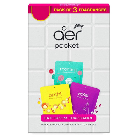 Godrej Aer Pocket (Bathroom) - Assorted Pack of 3  - 10 gm*3