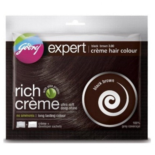 Godrej Expert rich Creme hair colour - Black Brown Sachet - 20 20ml