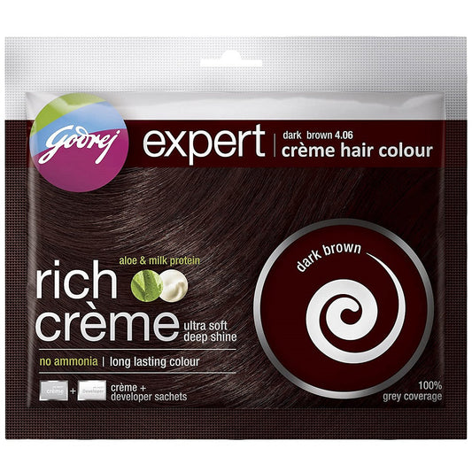 Godrej Expert rich Creme hair colour - Dark Brown Sachet - 20 20ml