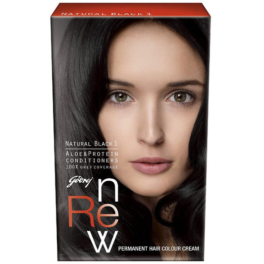 Godrej Renew Creme Hair Colour - Natural Black