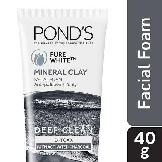 PONDS PURE WHITE MINERAL CLAY FACE WASH FOAM