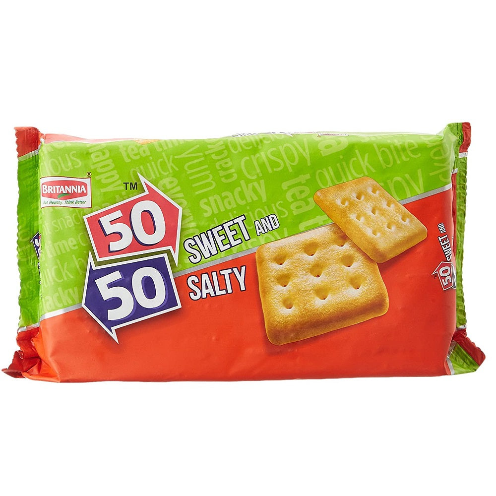 Britannia 50-50 Crakers - Sweet & Salty - Pack of Rs.10