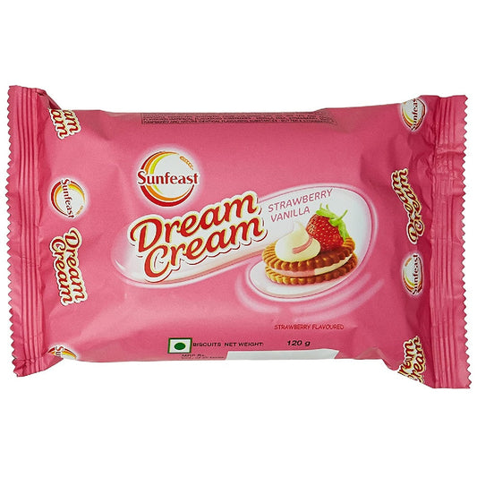 Sunfeast Bounce Dream Cream - Strawberry & Vanilla - 120 gm