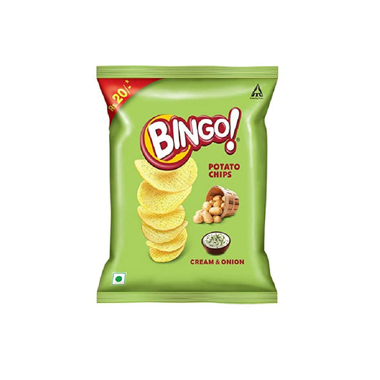 Bingo Potato Chips - Cream & Onion - 52 gm